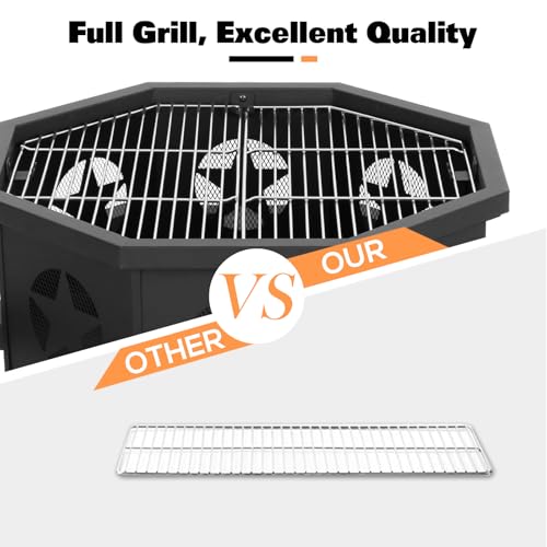 Hykolity 35" 2-in-1 Fire Pit and Grill