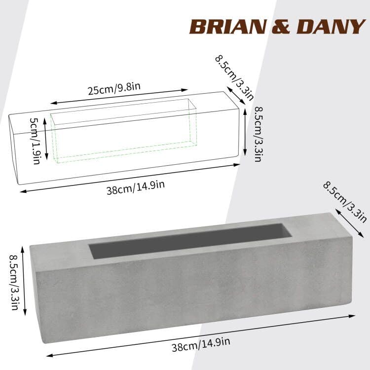Tabletop Concrete Fire Pit for Indoor & Outdoor