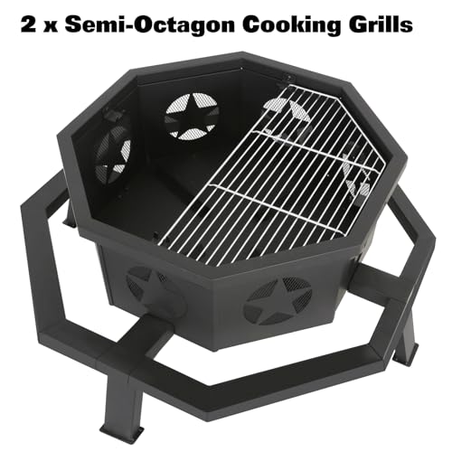 Hykolity 35" 2-in-1 Fire Pit and Grill