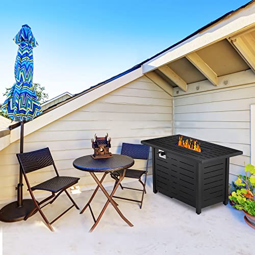 Xbeauty 43" Rectangular Propane Fire Pit Table