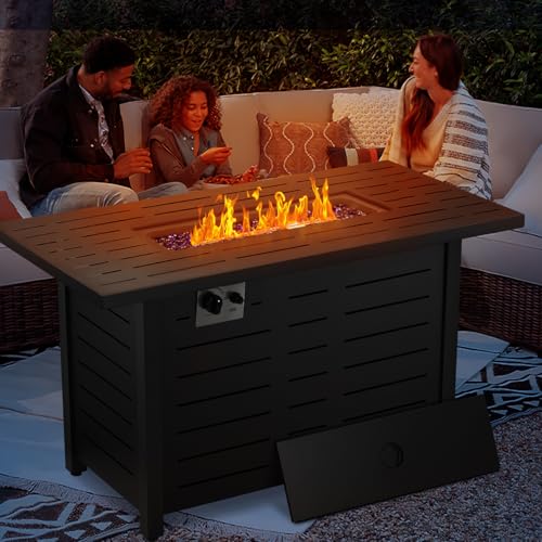 Xbeauty 43" Rectangular Propane Fire Pit Table