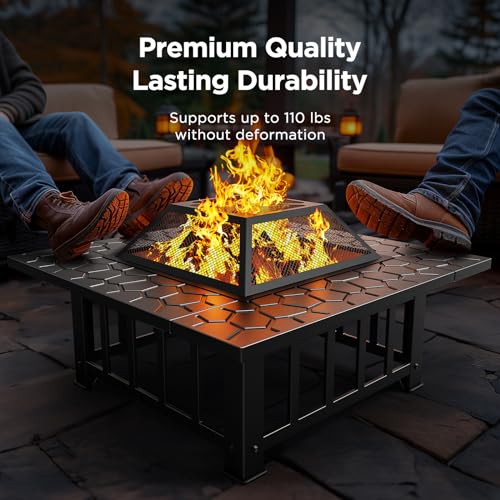 Ciays 32" 3-in-1 Outdoor Fire Pit Table