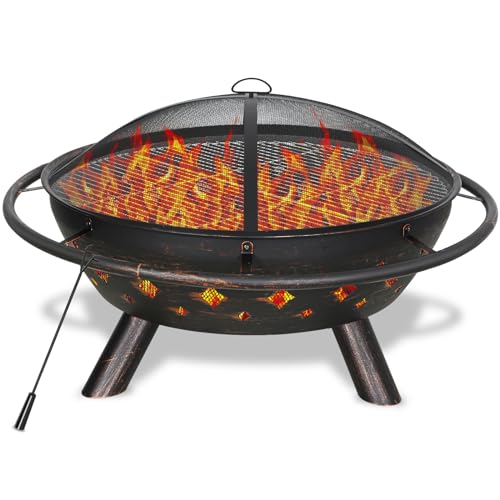 Hykolity 41-Inch Outdoor Wood Fire Pit