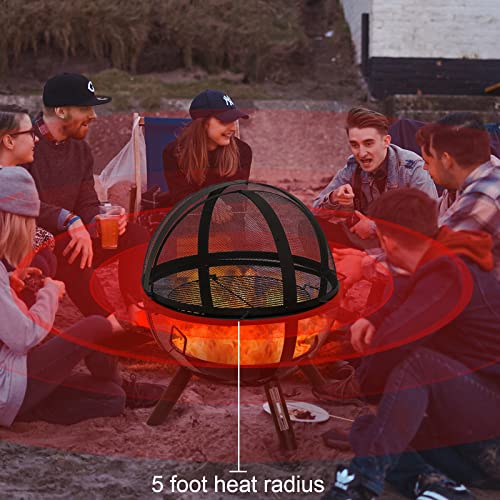 35" Outdoor Fire Pit with BBQ Grill