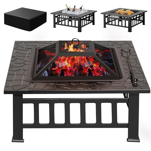Devoko 81.3 cm Outdoor Fire Pit Table