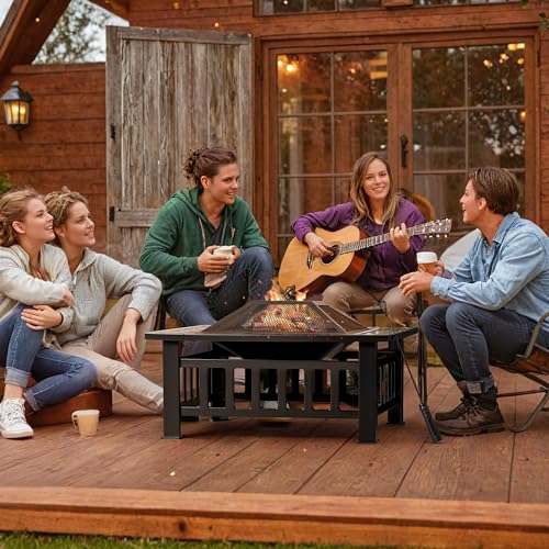 Devoko 81.3 cm Outdoor Fire Pit Table