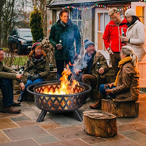Yaheetech 36" Outdoor Wood Burning Fire Pit