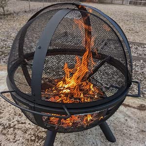 35" Outdoor Fire Pit with BBQ Grill