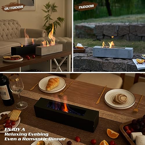 Tabletop Concrete Fire Pit for Indoor & Outdoor