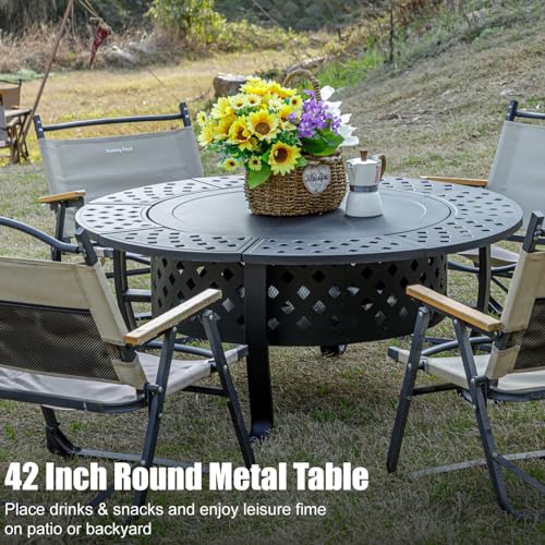 42 Inch Panovue Fire Pit with BBQ Grills