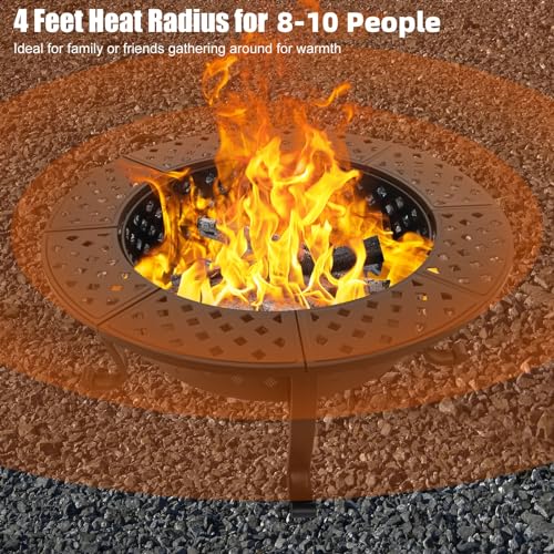 42 Inch Panovue Fire Pit with BBQ Grills