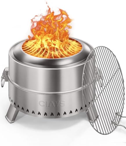 CIAYS 19" Smokeless Portable Fire Pit for Camping
