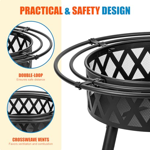 EcoNook 36" Wood Burning Outdoor Fire Pit