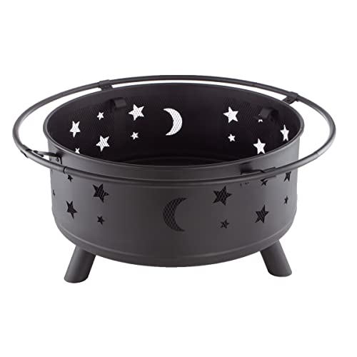 32-Inch Outdoor Wood Burning Fire Pit with Cover