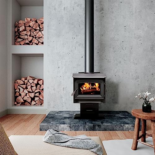 Ashley Hearth AW1120E-P Wood Burning Stove, Black