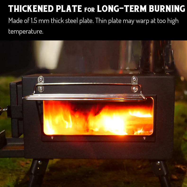 Large Winter Wood Burning Tent Stove with Window