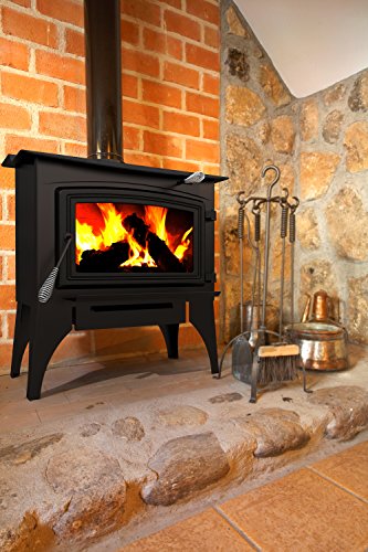Pleasant Hearth Black 1,800 Sq. Ft Wood Stove