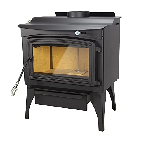 Pleasant Hearth Black 1,800 Sq. Ft Wood Stove