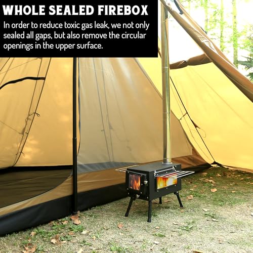 Large Winter Wood Burning Tent Stove with Window