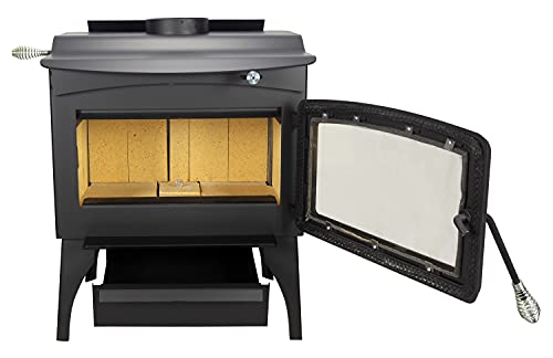 Pleasant Hearth Black 1,800 Sq. Ft Wood Stove