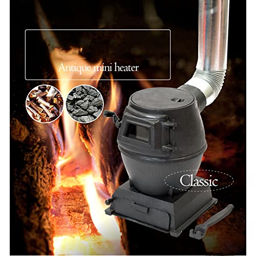 Wood Stove with Display Window for Rustic Heating