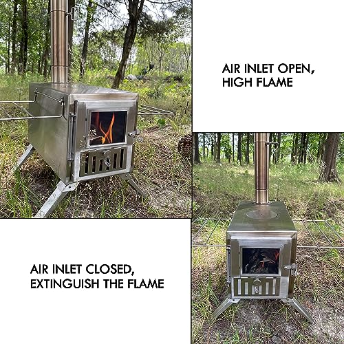 Portable Wood Burning Camping Stove with Chimney
