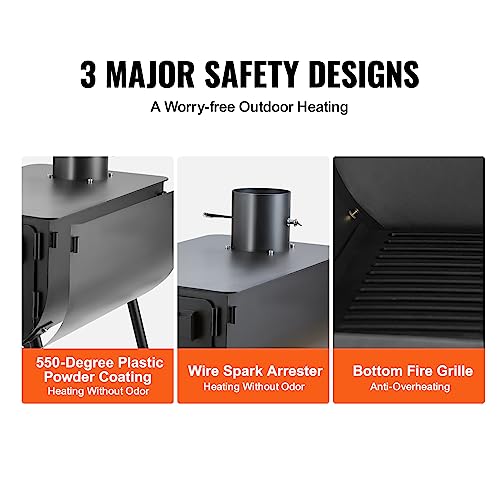 VEVOR Portable Wood Burning Stove for Camping