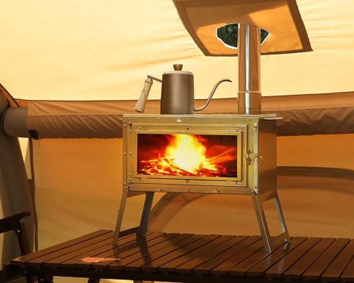 LEISU Portable Outdoor Wood Stove for Camping