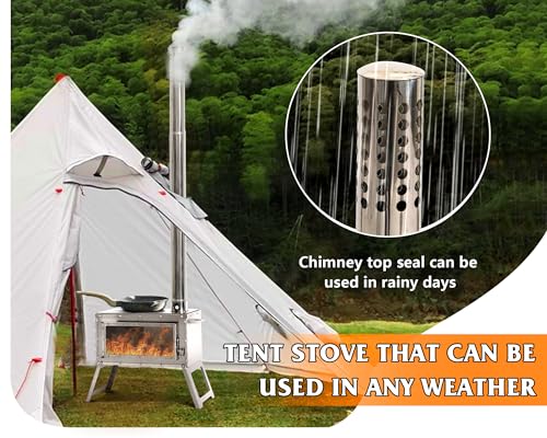 LEISU Portable Outdoor Wood Stove for Camping