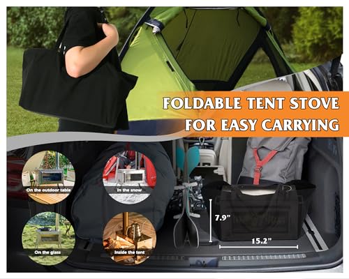 LEISU Portable Outdoor Wood Stove for Camping