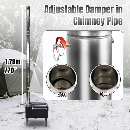 Fitinhot Portable Wood Burning Camp Stove