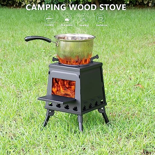 Portable Wood Burning Camp Stove with Carry Bag