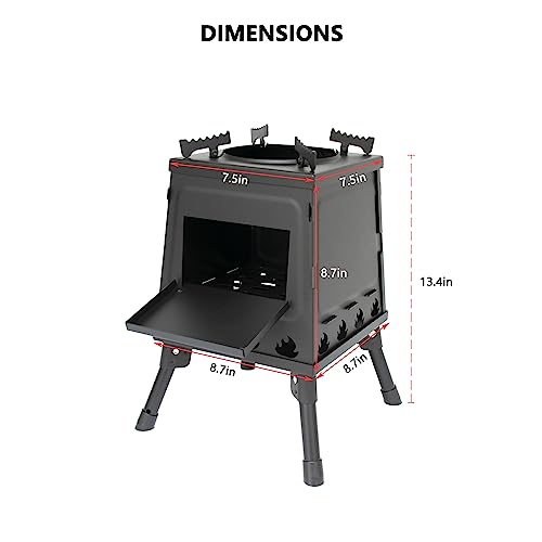 Portable Wood Burning Camp Stove with Carry Bag