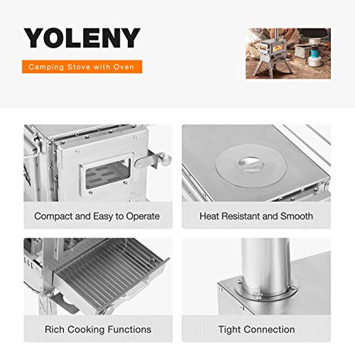 YOLENY Portable Wood Burning Camping Stove