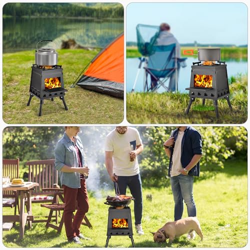 Portable Cast Iron Wood Burning Camping Stove