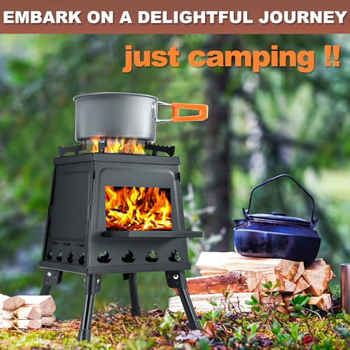 Portable Cast Iron Wood Burning Camping Stove
