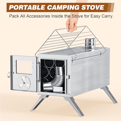 Portable Stainless Steel Camping Wood Stove