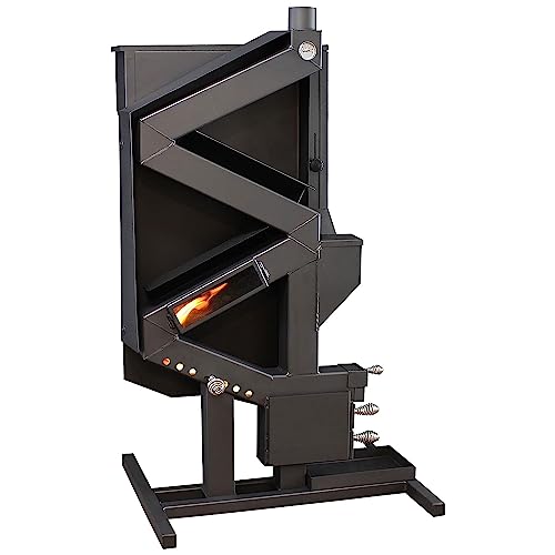 US Stove Non-Electric Pellet Stove, 60 lbs Hopper
