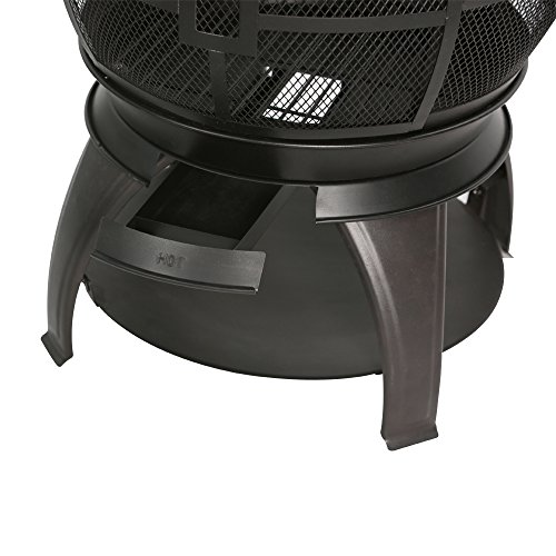 BALI OUTDOORS Brown-Black Wood Burning Fire Pit