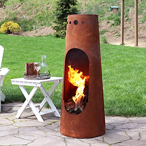 Sunnydaze Sante Fe 50-Inch Rustic Steel Chiminea