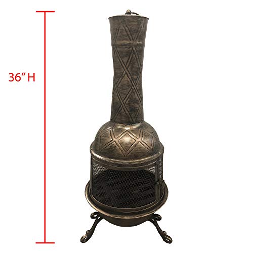 Oakland Living Elite Outdoor Chimenea Fireplace