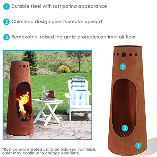 Sunnydaze Sante Fe 50-Inch Rustic Steel Chiminea