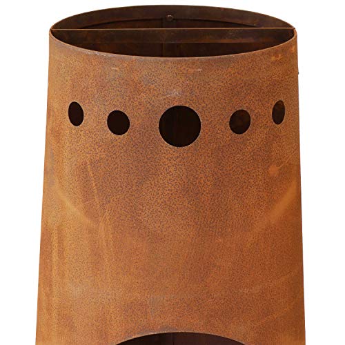 Sunnydaze Sante Fe 50-Inch Rustic Steel Chiminea
