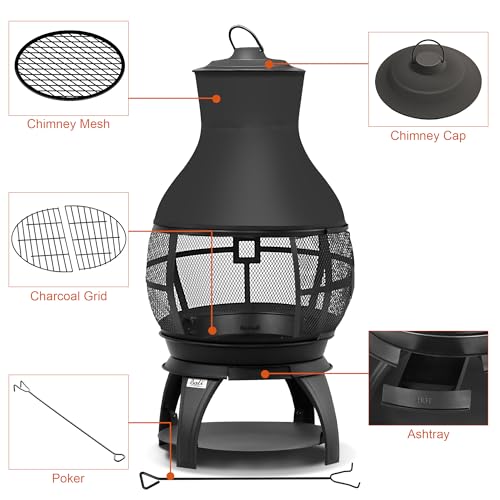 Bali Outdoors Wood Burning Patio Fire Pit
