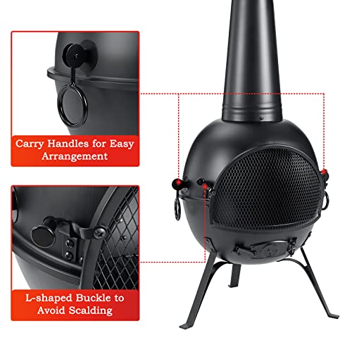 SINGLYFIRE Prairie Fire Outdoor Iron Chiminea