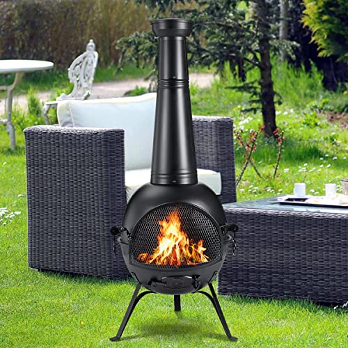 SINGLYFIRE Prairie Fire Outdoor Iron Chiminea