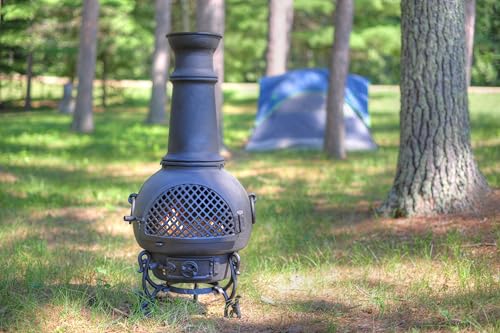 Blue Rooster Gatsby Charcoal Cast Aluminum Chiminea
