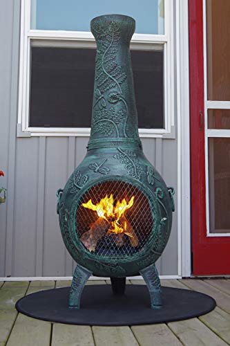 Antique Green Dragonfly Cast Aluminum Chiminea