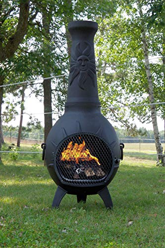 Blue Rooster Sun Stack Outdoor Wood Burning Chiminea