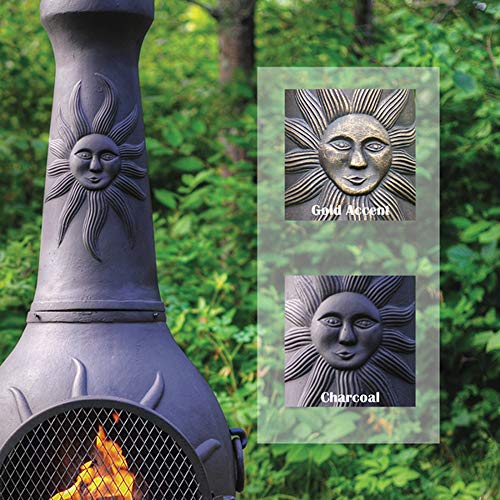Blue Rooster Sun Stack Outdoor Wood Burning Chiminea